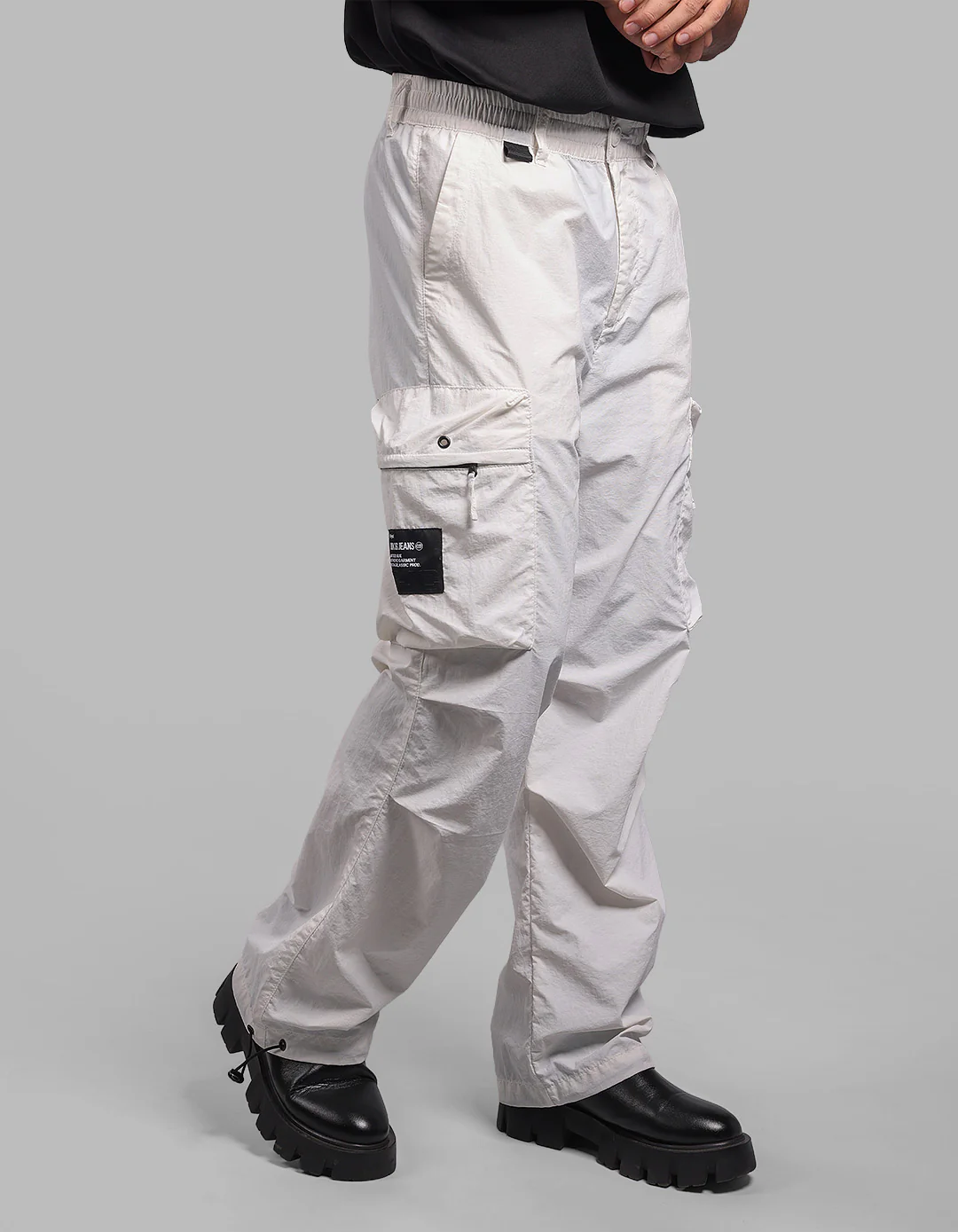 White Loose Fit Utility Cargo - Image 5
