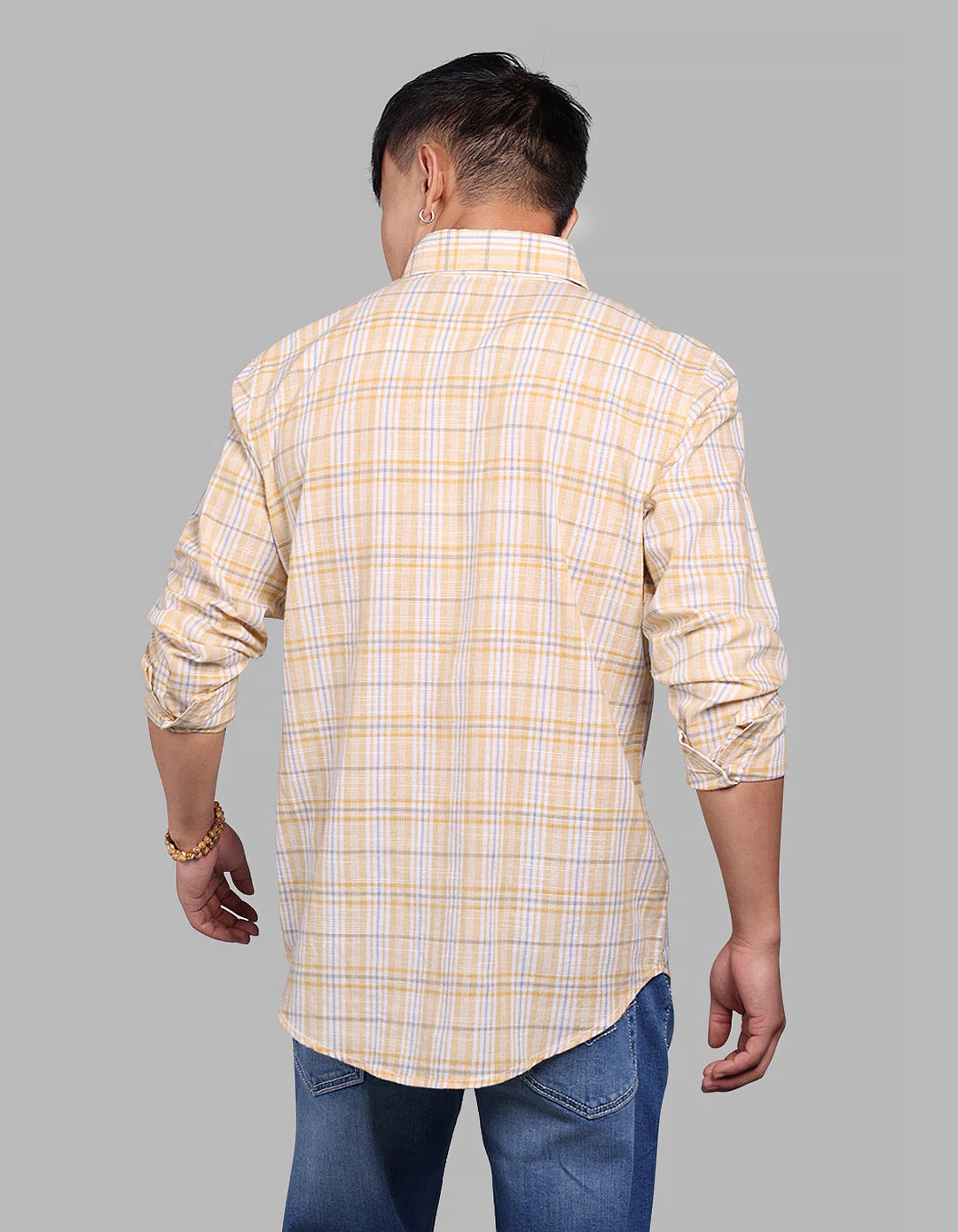 Yellow Full Sleeve Check Shirt - Image 5