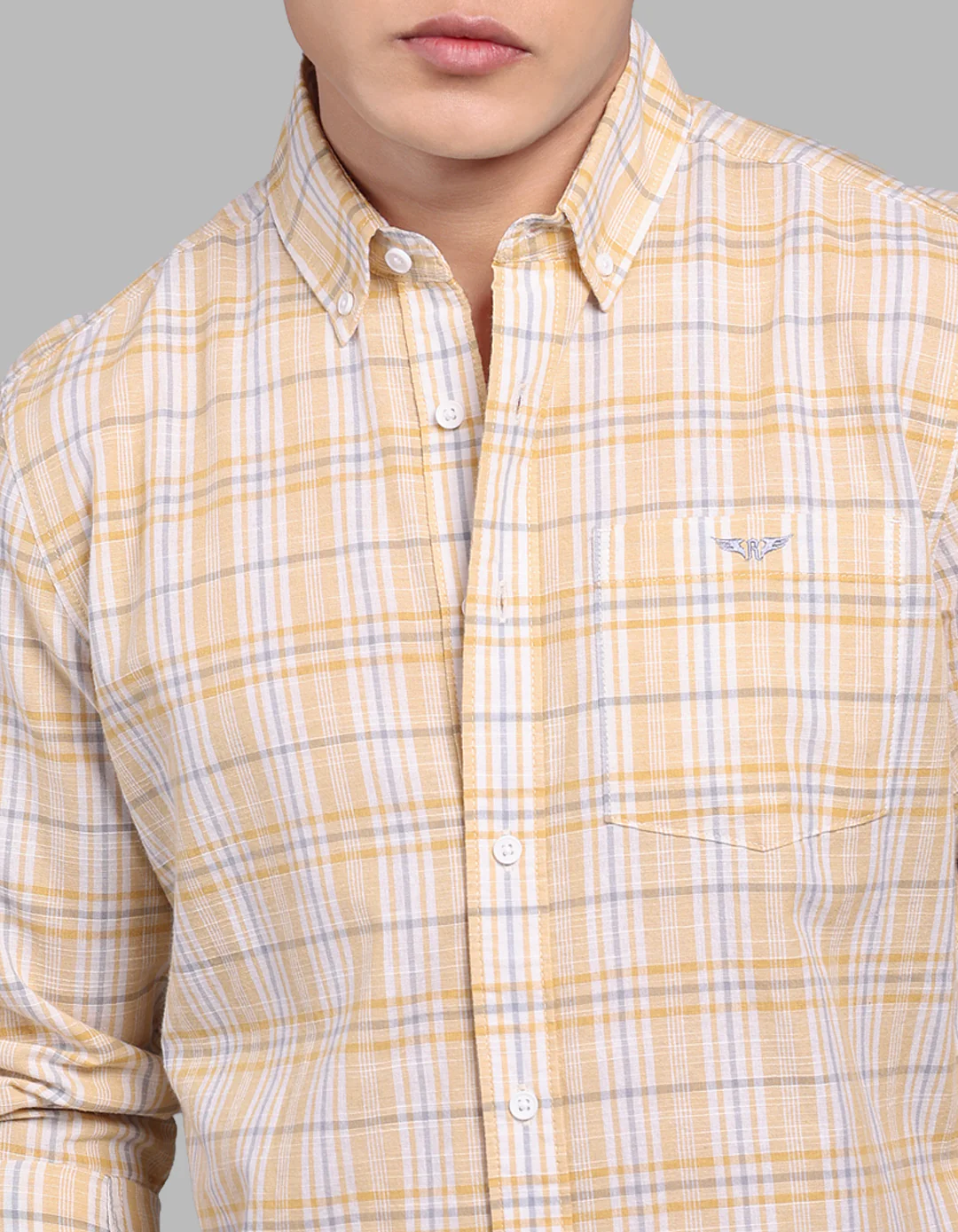 Yellow Full Sleeve Check Shirt - Image 6